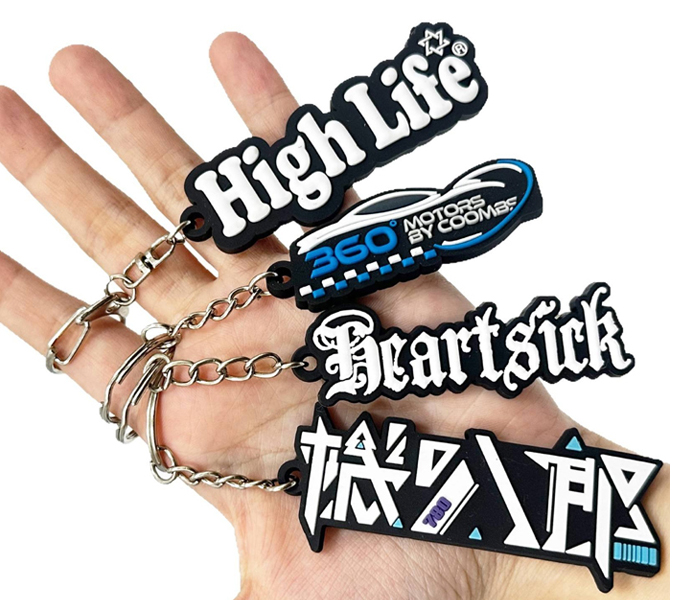 Custom Soft Pvc logo shaped keychain with logo or design for promotional gifts