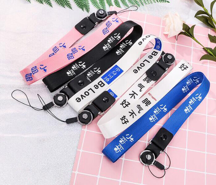 Custom Lanyard Printing Double Sided Plastic Buckle Lanyard With Safety Breakaway